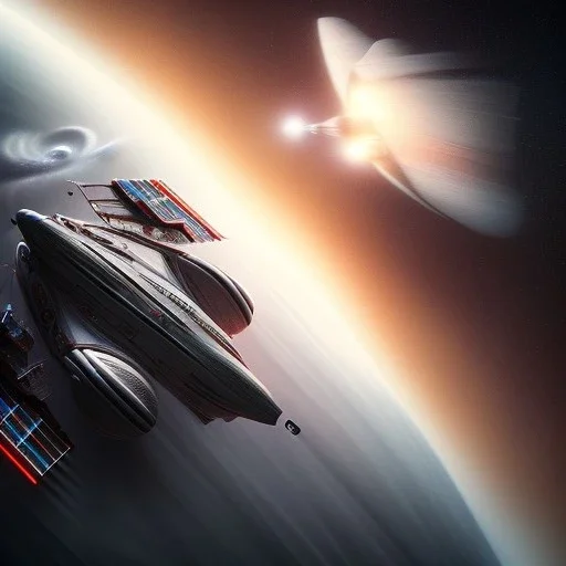 space ship faster than light travel, sci-fi, hi-tec, cinematic shot, photo taken by canon, professional lighting,