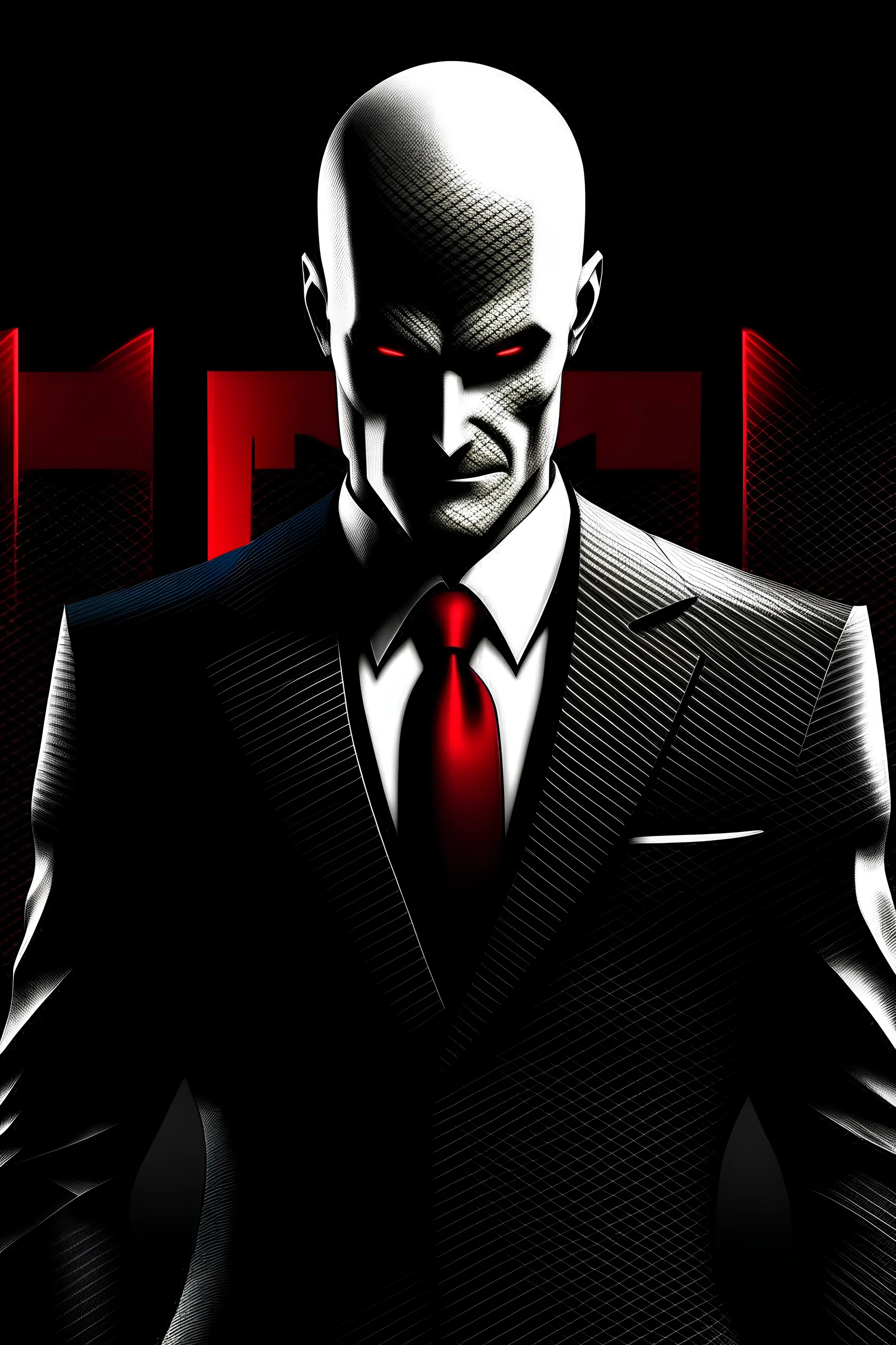 made a picture of Hitman with the word Hitman