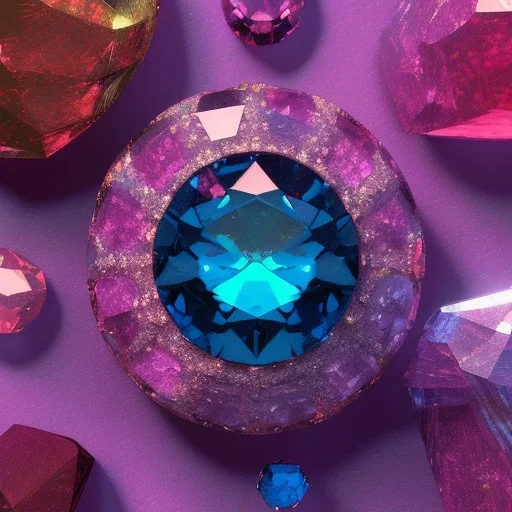 rare colorful gems, surreal max detail 8k