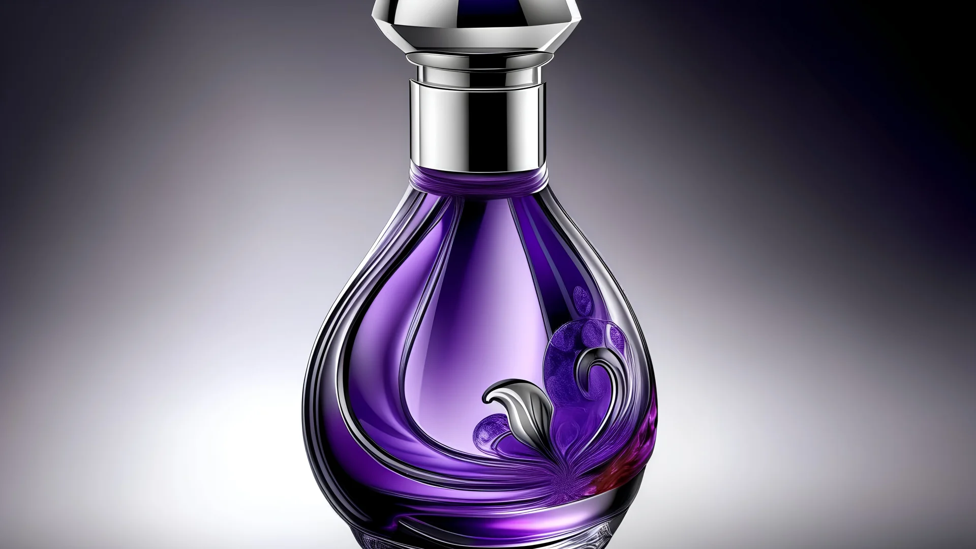 A special and creative perfume bottle to enter the market with a logo and a special organizational color of luxury women's purple