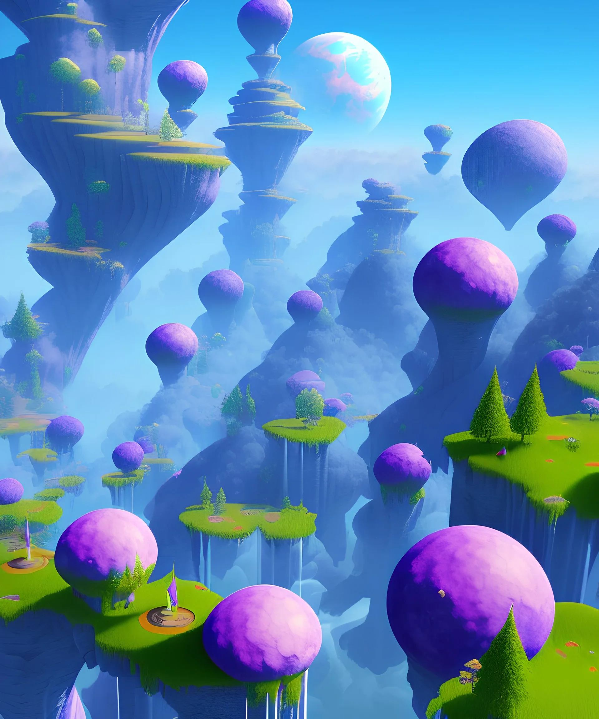 A giant world with random colours