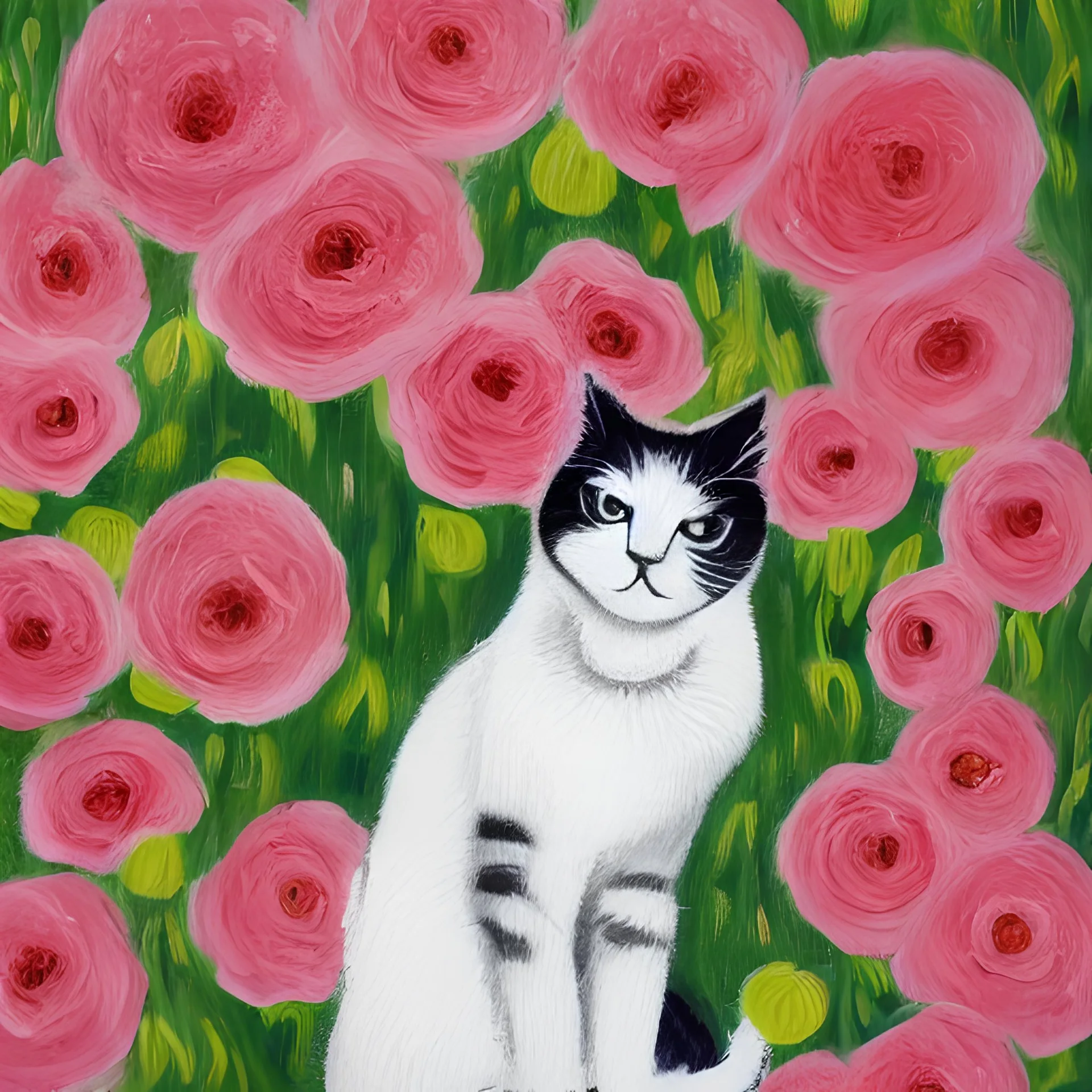 cat of blooms