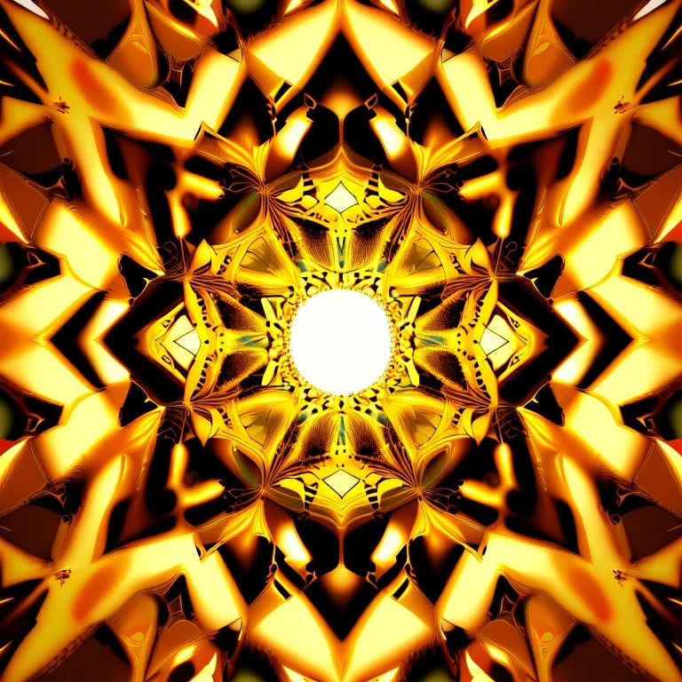 yellow and orange kaleidoscope