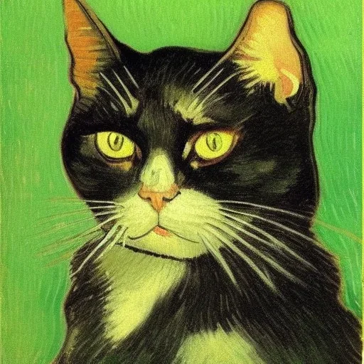 Portrait of a cat by Van Gogh