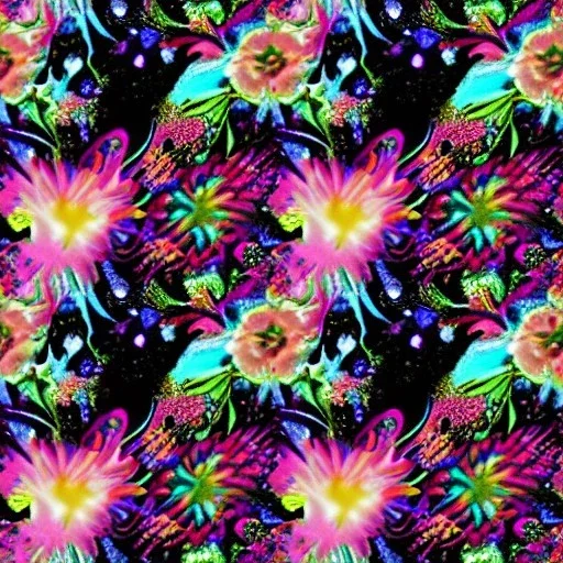 exploding galactic flowers epic psychedelic