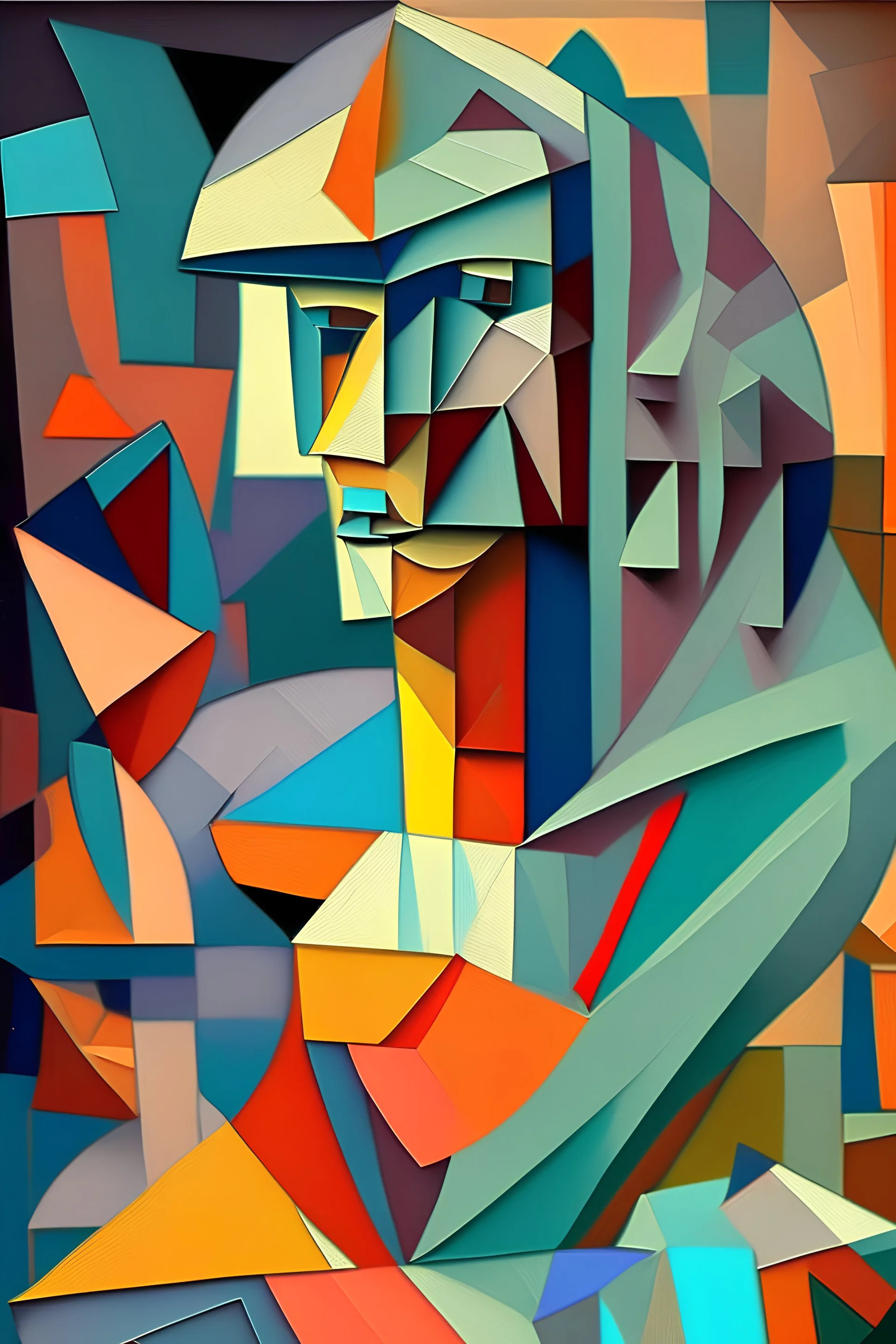 una pintura estilo cubismo facil