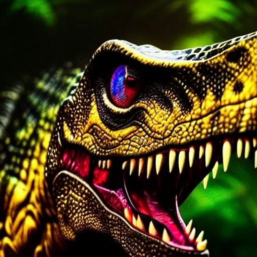 ultra detailed fullbody portrait+zoomout of JURASSIC PARK T-REX roaring, extremely detailed digital painting, intrincate,intense stare, extremely detailed face,crystal clear Big Glowing eyes, mystical colors , perfectly centered image, perfect composition, rim light,extremely sharp detail, finely tuned detail, beautiful lighting, 8k, stunning scene, raytracing, anatomically correct, in the style of robert e howard and Ken Kelley and Ohrai Noriyoshi and Simon Bisley and tomzj1