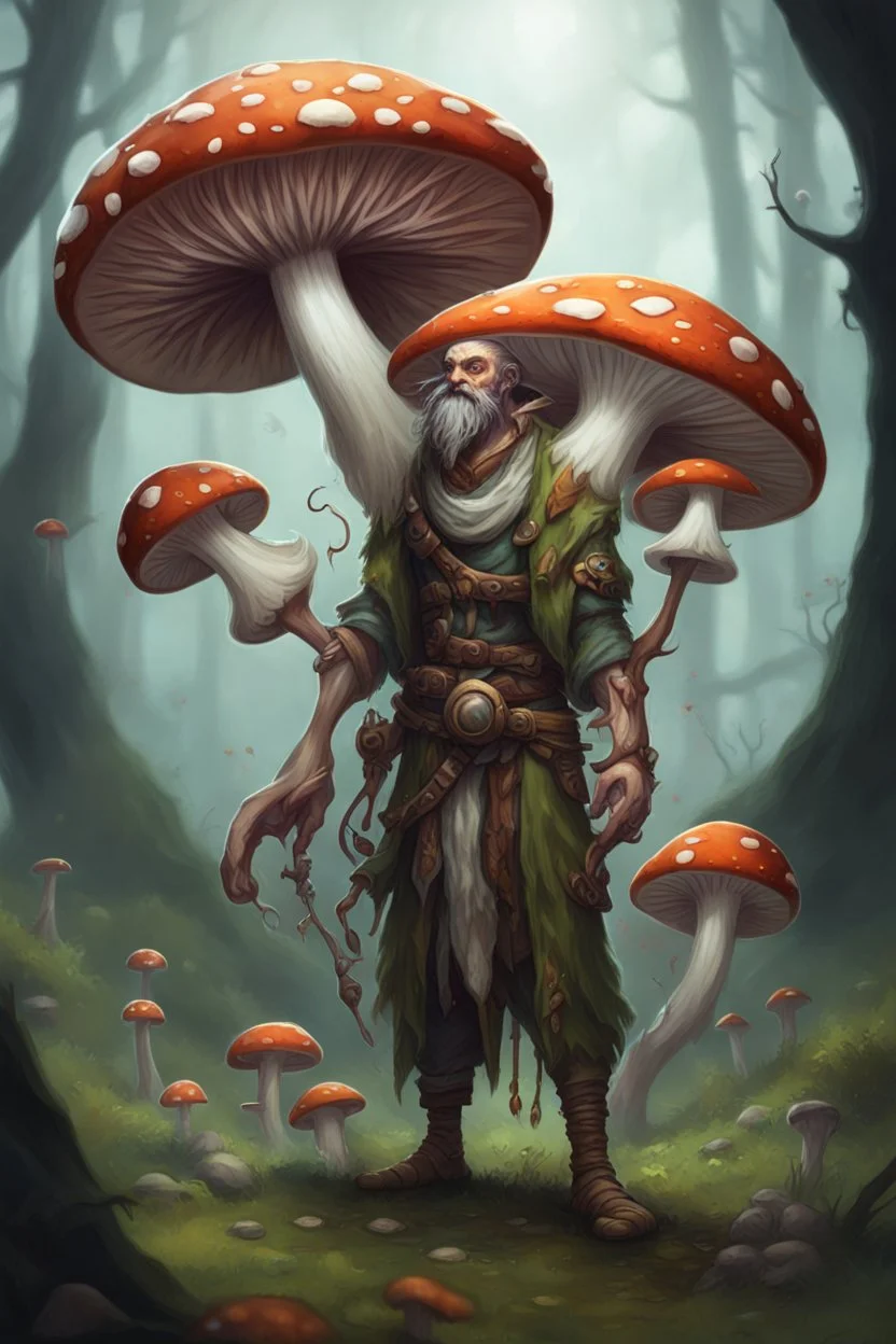 mushshroom spores infected human druid