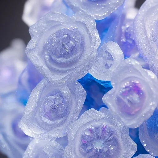 digital concept art of many very small epic fantasy ice flowers and many very small semi transparent white snowflakes, majestic, intricate, masterpiece, insanely detailed, 4k resolution, cinematic smooth, intricate details , soft smooth lighting, vivid pastel colors, iridescent accents