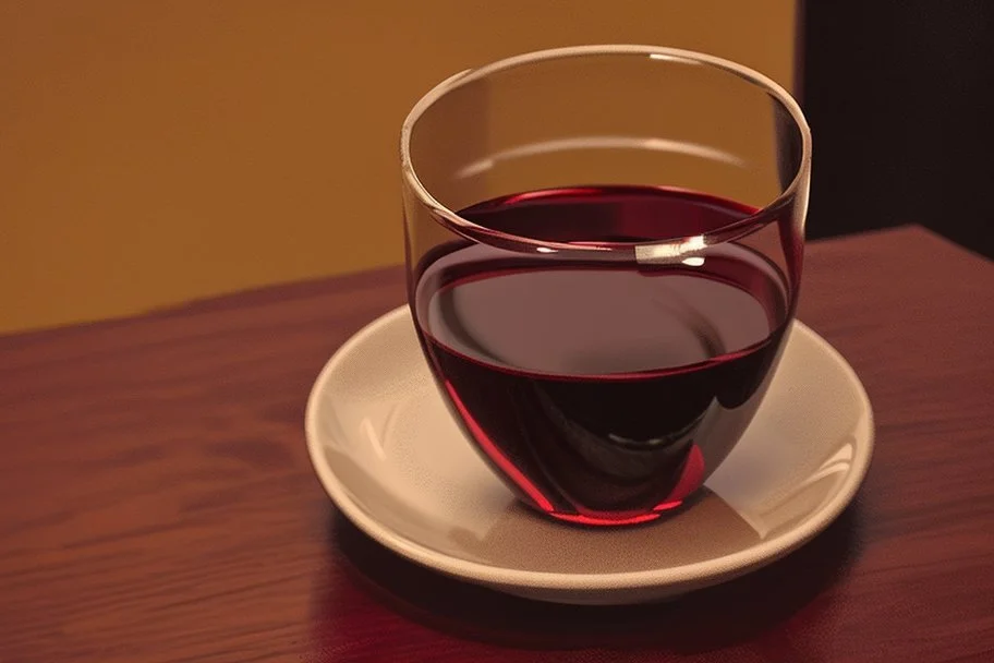 cup of red wine on a table