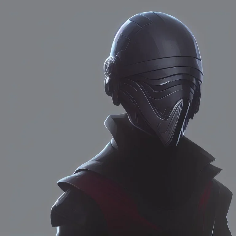 Futuristic helmet, style Kylo Ren