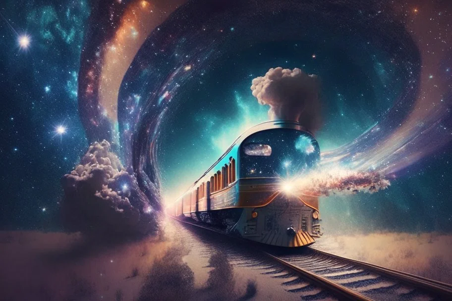 A train going into universe.