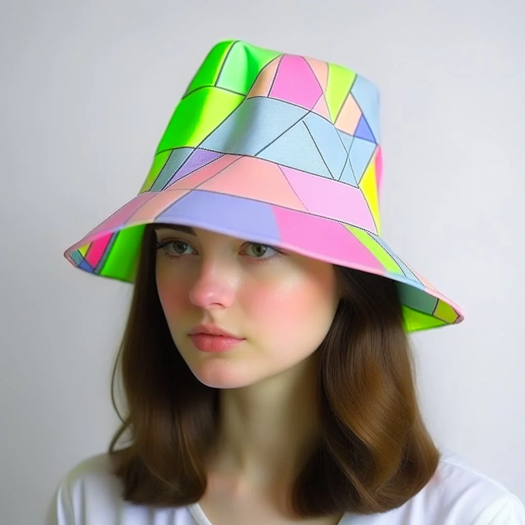 Geometry hat, pastel colors