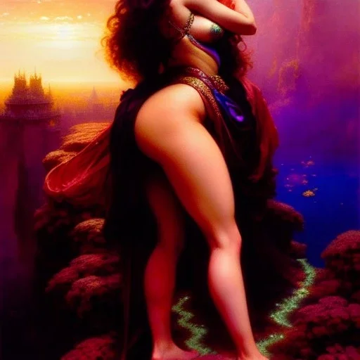 Drawing of beautiful face,'beautiful booty,Busty Psylocke',intense stare, ancient skintight armor, balanciaga fashion clothe painting by gaston bussiere, greg rutkowski, yoji shinkawa, yoshitaka amano, tsutomu nihei, donato giancola, tim hildebrandt, Oil on canvas, cinematic composition, extreme detail,fit full head inside picture,16k