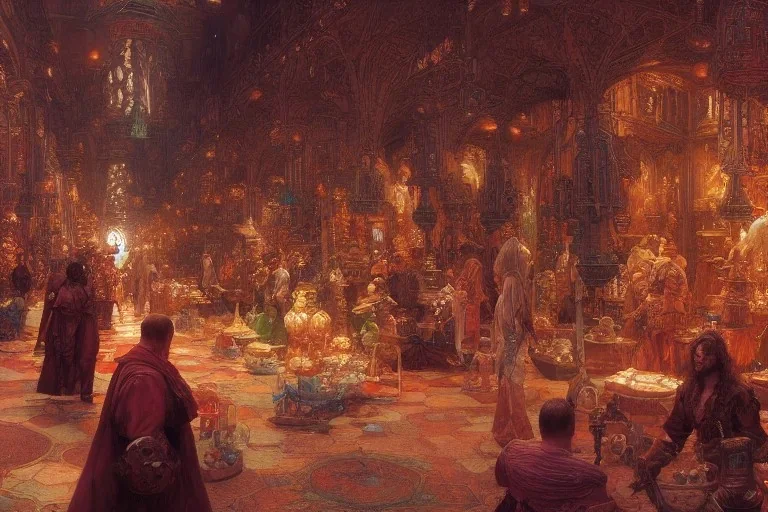 the great bazaar, fantasy art by donato giancola, craig mullins, digital art, trending on artstation