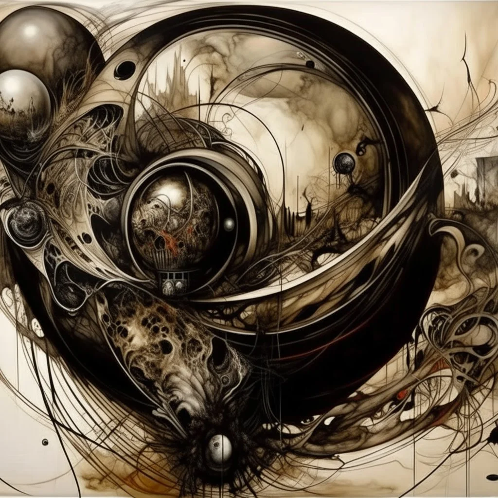 cursed astronaut eschatology, complex composition, by Lee Bontecou, abstract surreal art