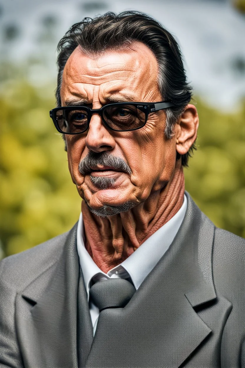 sylvester stallone, Photographed with Canon EOS R5, 50mm lens, depth of field, shutter speed 1/1000, f/2.8, white balance, 6000k. High resolution, realistic details, HDR effects, film grain, 4K