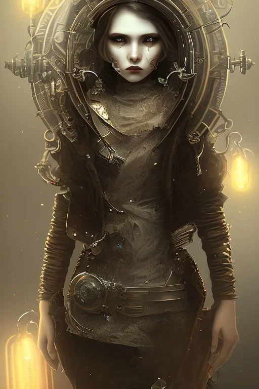 steampunk solitary darkness sad body anormal cry blood girl cute knife hell end woman free space