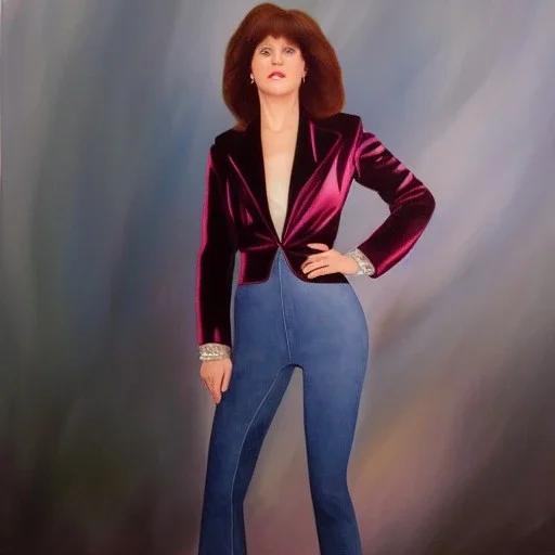 Full body portrait, painting, medium shot lady style of Back to the Future