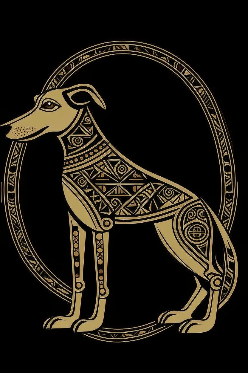 masterpiece, the logo of one dog ,Morocco style, no black ground, vector, 4k