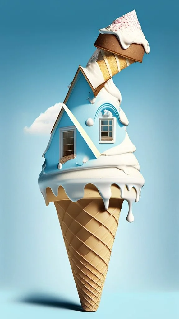 House on Ice cream cone