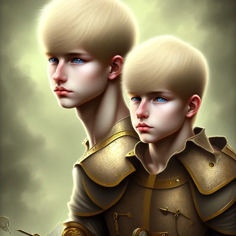 12 year old blonde boy, magic, fantasy, medieval