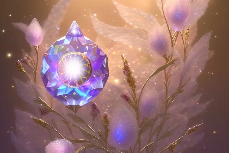 one big crystal subtle flower in a galactic ambiance, transparent petals, delicate colors, in the foreground, with a very little beautiful fairy, full of details, smooth, bright sunshine，soft light atmosphere, light effect，vaporwave colorful, concept art, smooth, extremely sharp detail, finely tuned detail, ultra high definition, 8 k, unreal engine 5, ultra sharp focus