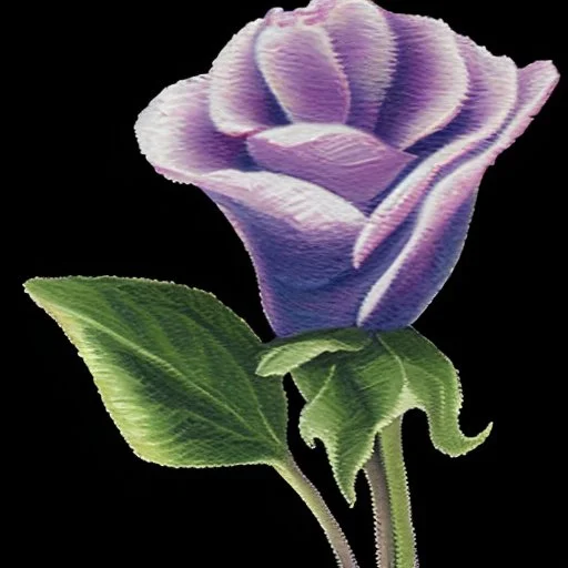 purple flower, greeting card illustration