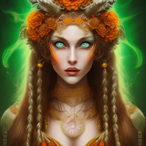 marigold norse goddess green eyes