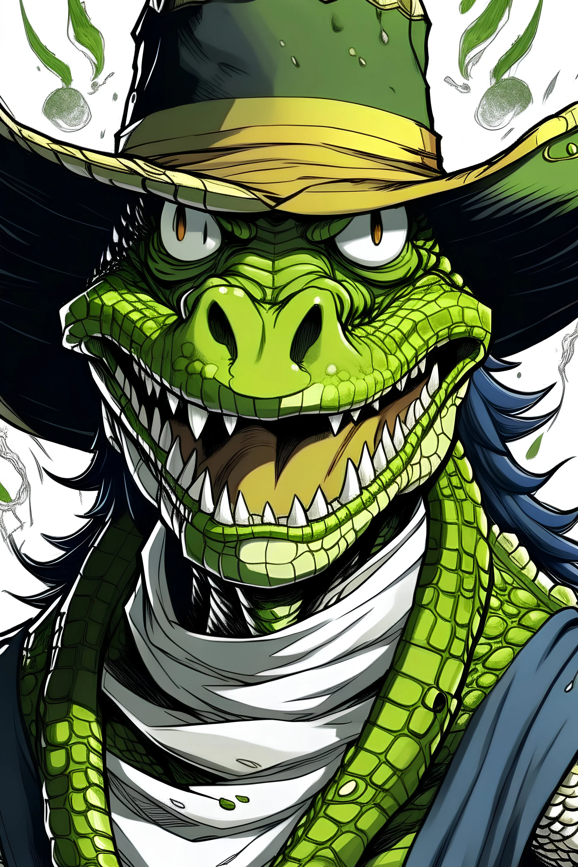 Portrait of the caracthere Crocodile, from One Piece manga