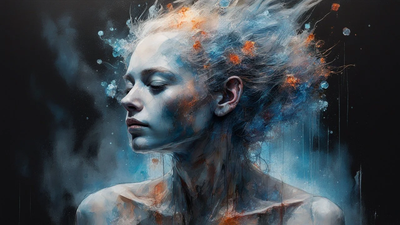 bioluminescent marble creature, covered with glowing crystals, fire and water particles in air, very dark room, minimalist, Wadim Kashin, Willem Haenraets, Carne Griffiths, alcohol ink, Paul Lovering, surreal, beautiful, intricately detailed, a masterpiece