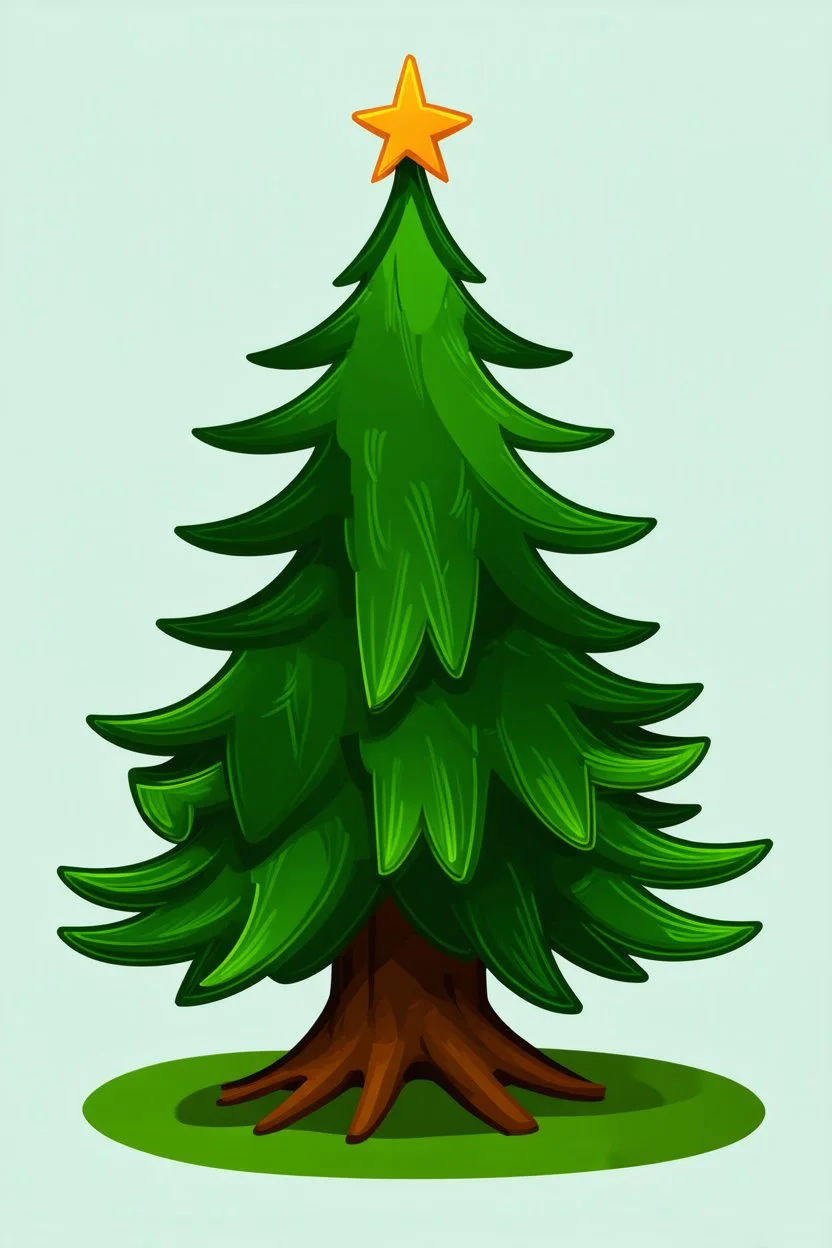 stylized pine tree, vector
