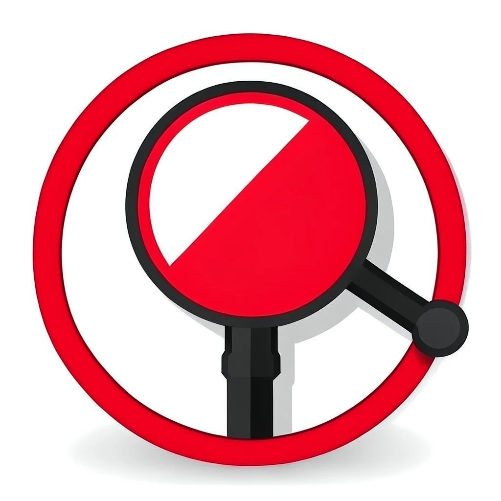 round svg logo magnifier red