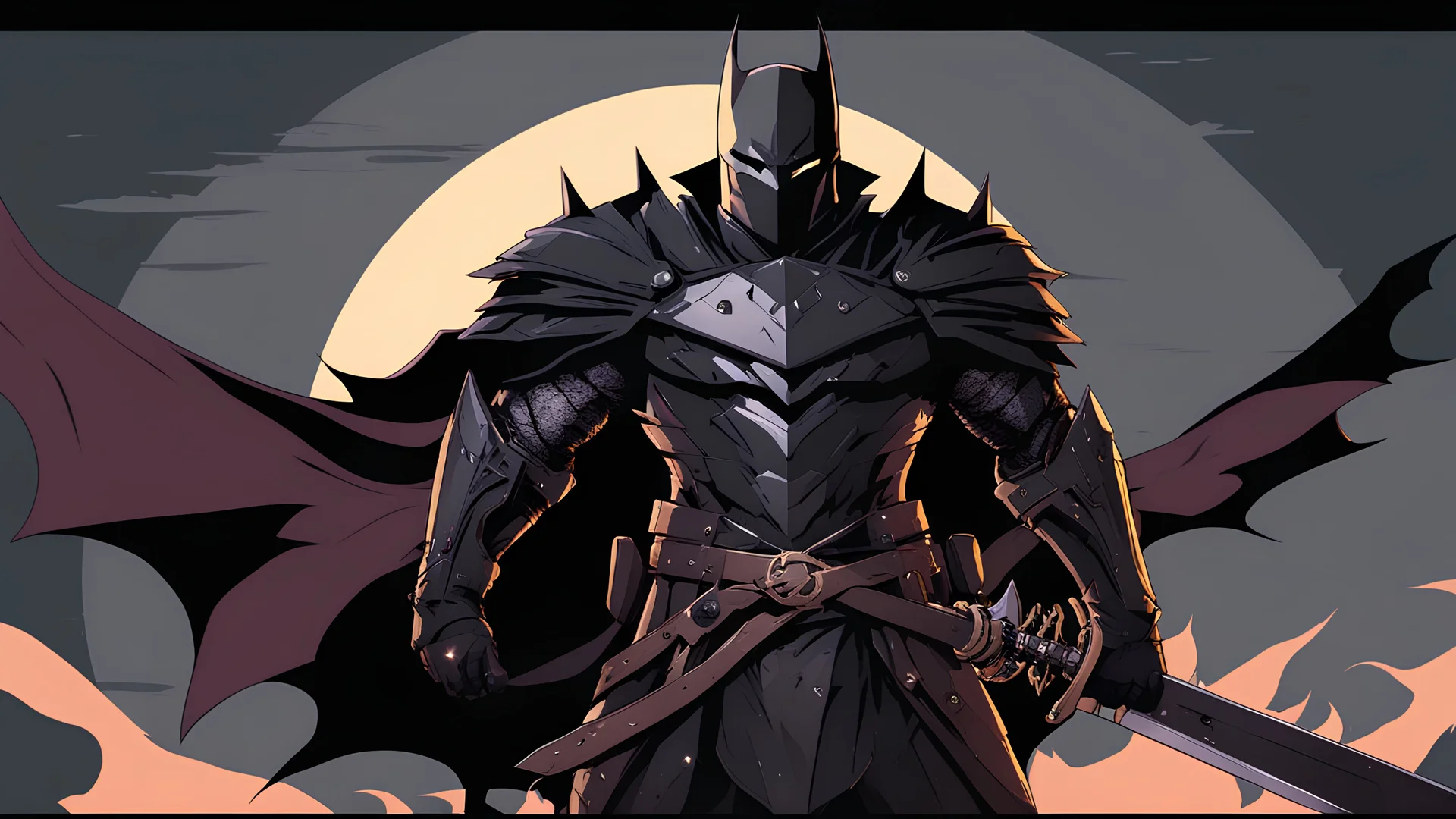 Big dark knight carrying a huge sword in 8k solo leveling shadow artstyle, machine them, close picture,