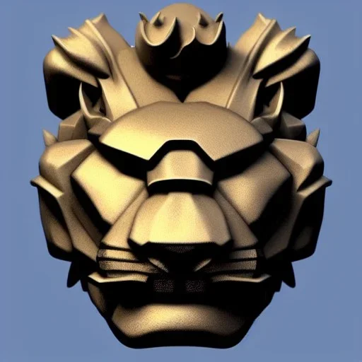 Shinobi, Portrait 3d, très détaillé, lion, anthropomorphique