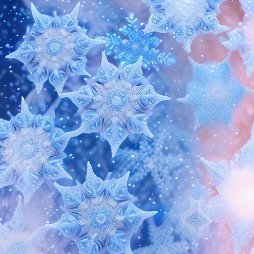 ultra detailed matte painting of many tiny epic fantasy ice flowers and many tiny semi transparent white snowflakes, majestic, intricate, masterpiece, insanely detailed, 4k resolution, cinematic smooth, intricate details , soft smooth lighting, vivid pastel colors, iridescent accents