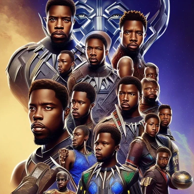 Nigeria artist Fireboy as kilmonger in black panther, realistic,rust of war, futuristic, heroic, 8k resolution, cinematic 4d