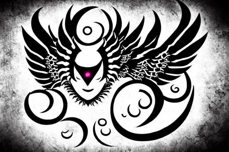 wings, freaky crazy evil eye with wings, laughing, flying, satan wings, dark, terror, horror