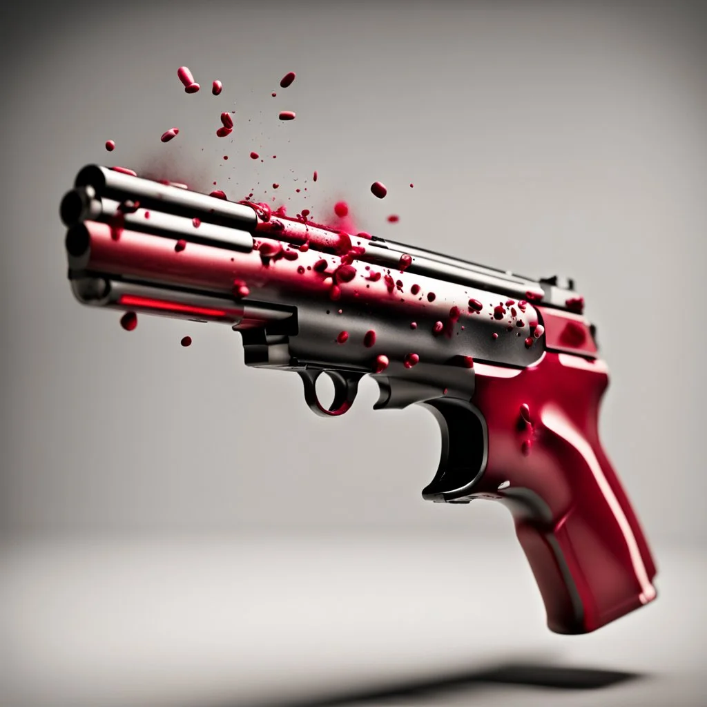 A handgun that fires lipstick bullets.