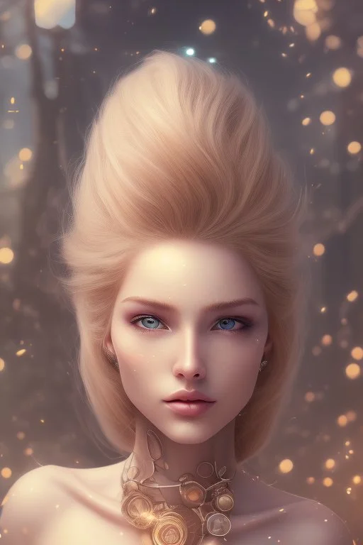 Ultra realistic photo beautiful blonde woman HOF, professional photographer, captured with professional DSLR camera, trending on Artstation, 64k, ultra detailed, ultra accurate detailed, bokeh lighting, surrealism, Thomas Kinkade background, intricate, epic, peach fuzz, detailed ,full size, science, technology,future,electric ,futuristic style, design, practicality,manufactura