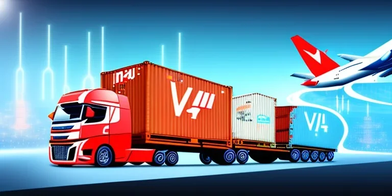 Vector Logistics and transportation, Integrated warehousing and transportation operation service. Network vectors distribution of Container Cargo, Smart logistics and future of transport on global networking.