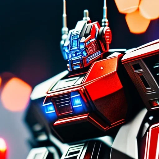 OPTIMUS Prime autobot in Attacked by others transformers decepticons , holding a gun, BK complex detail, cinema, reality, detail, octane rendering, stoic cinematic 4k epic detailed photograph shot on kodak detailed bokeh cinematic hbo dark moody 8k, 85mm f/16 by leica and Lospronkos