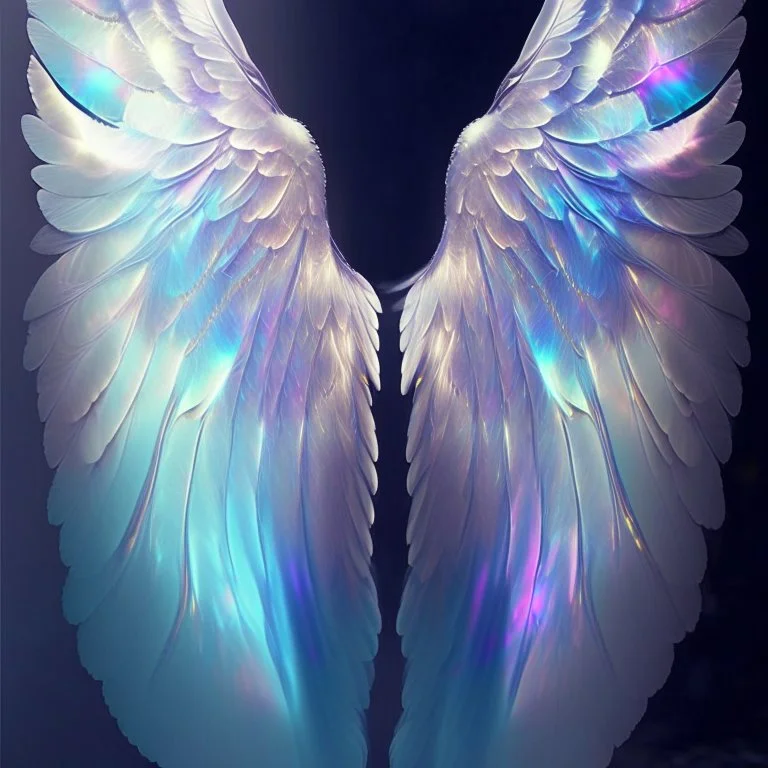 iridescent angel wings