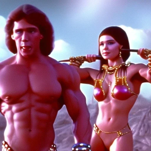 young hilar rhoda bodybuilder conan the destroyer 1 9 8 5, movie still dvd screengrab