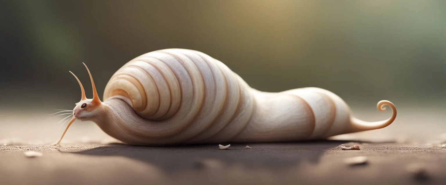 long long snail cat in shall