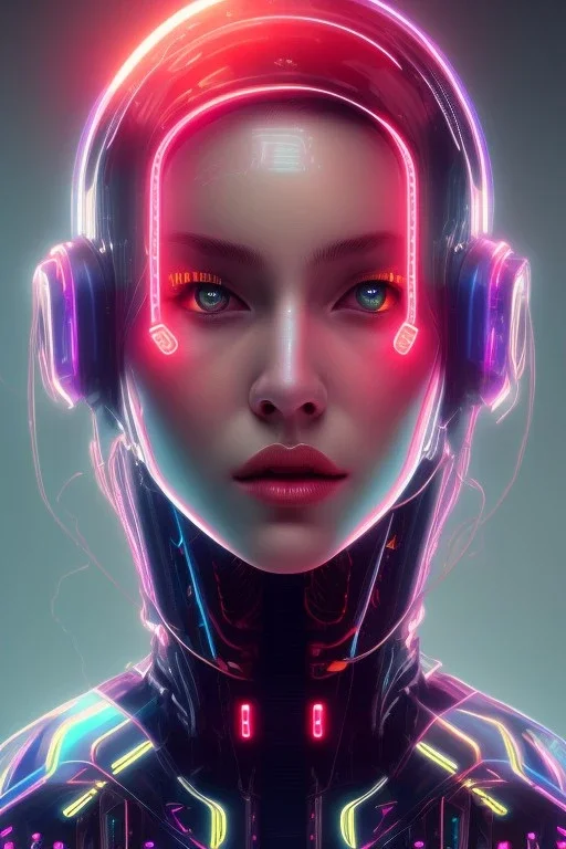 cyberpunk, head, women, portrai, tron, visor