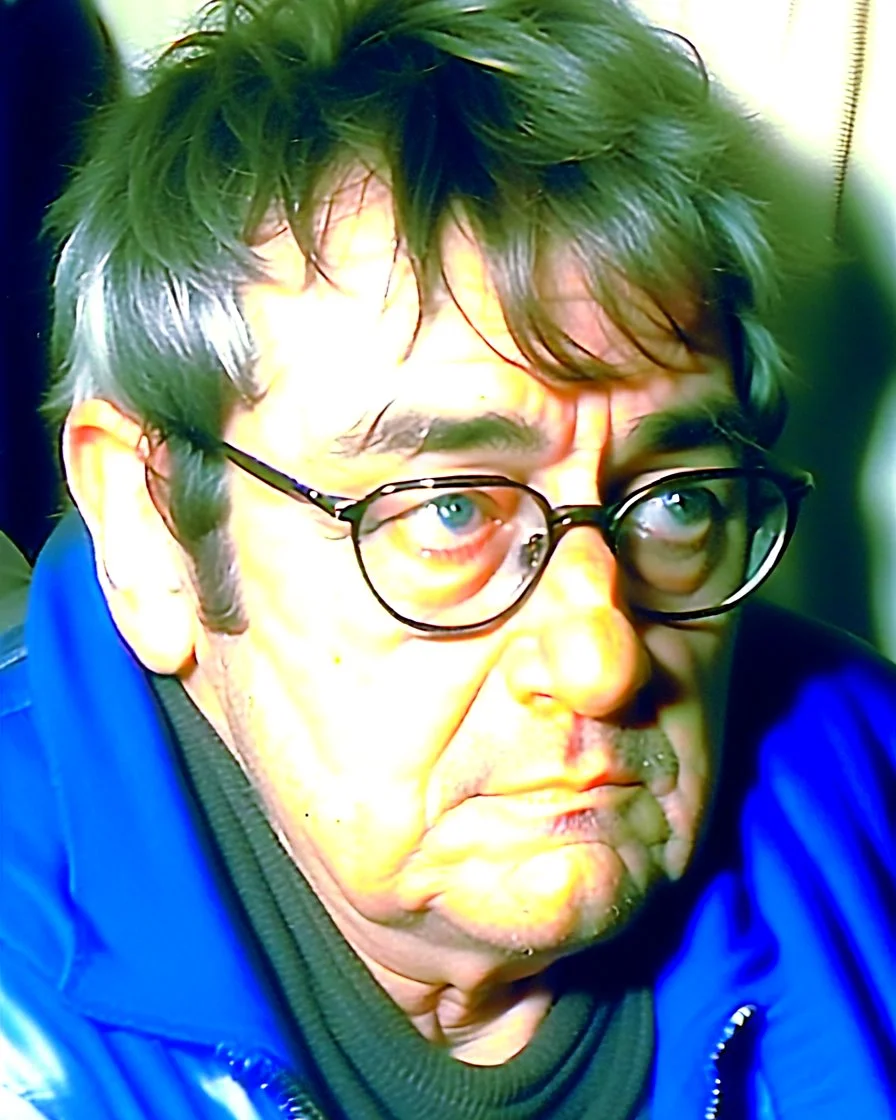 man wearing glasses, animation style