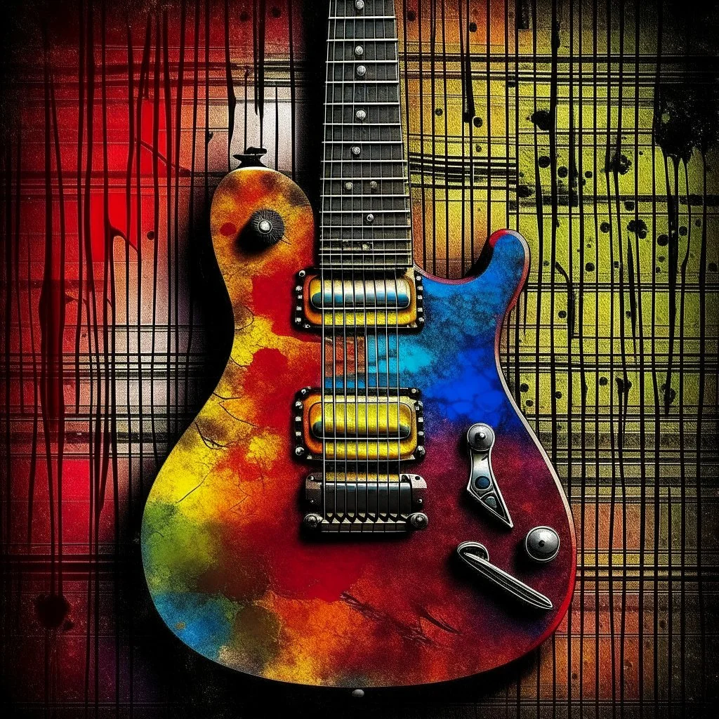 Colour burnt Guitar background