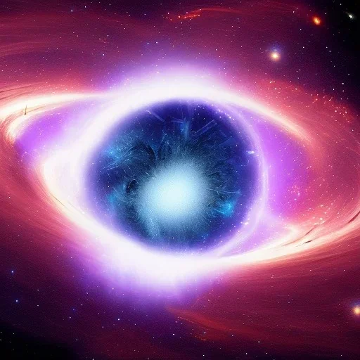 purple black hole in space bright stars