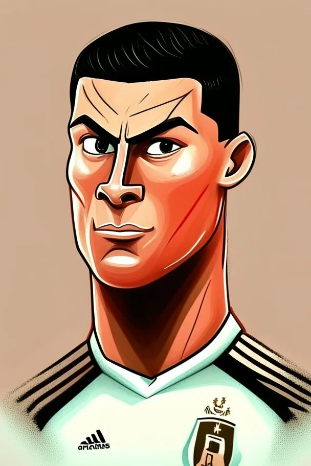 Cristiano Ronaldo Portuguese football player cartoon 2d